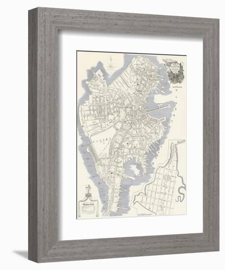 1814, Boston J. G. Hale Survey, Massachusetts, United States-null-Framed Giclee Print