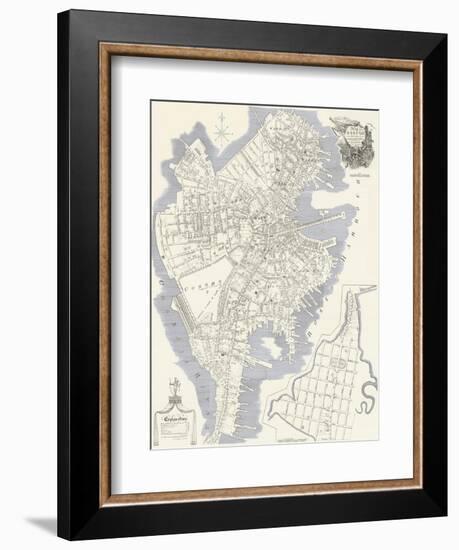 1814, Boston J. G. Hale Survey, Massachusetts, United States-null-Framed Giclee Print