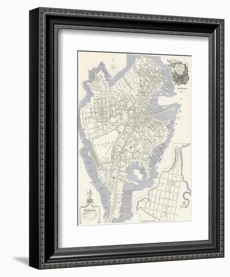 1814, Boston J. G. Hale Survey, Massachusetts, United States-null-Framed Giclee Print