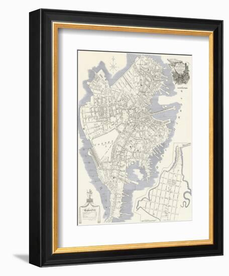 1814, Boston J. G. Hale Survey, Massachusetts, United States-null-Framed Giclee Print