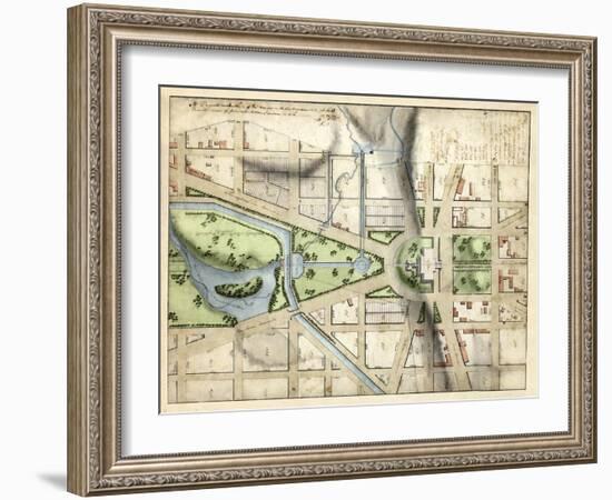 1815, Washington D.C. Vicinity of the Capitol, District of Columbia, United States-null-Framed Giclee Print