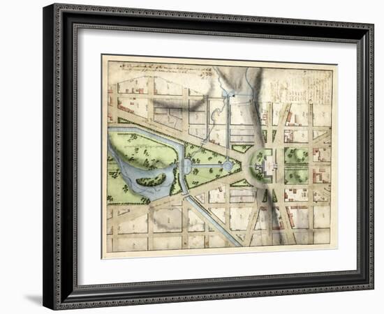 1815, Washington D.C. Vicinity of the Capitol, District of Columbia, United States-null-Framed Giclee Print