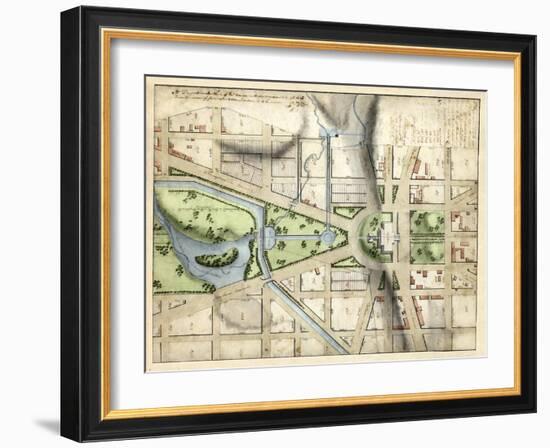 1815, Washington D.C. Vicinity of the Capitol, District of Columbia, United States-null-Framed Giclee Print