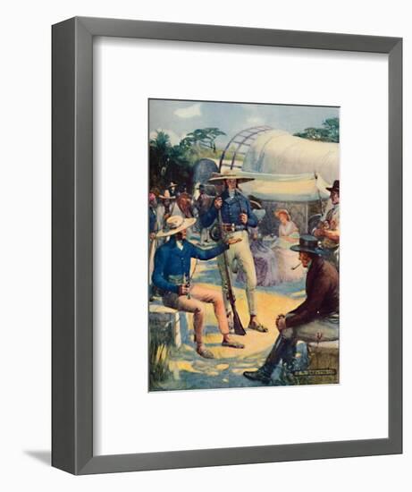 '1820 Settlers and their Boer Convoys', 1909-Joseph Ratcliffe Skelton-Framed Giclee Print