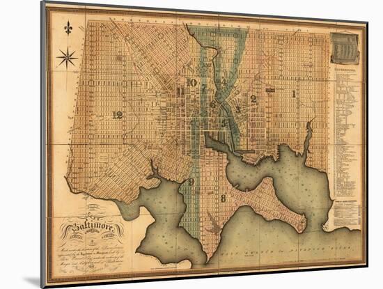 1822, Baltimore, Maryland, United States-null-Mounted Giclee Print