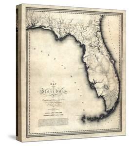 Maps Of Florida Canvas Art Prints Paintings Posters Framed Wall Artwork For Sale Art Com