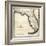 1823, Florida State Map, Florida, United States-null-Framed Giclee Print