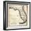 1823, Florida State Map, Florida, United States-null-Framed Giclee Print