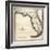 1823, Florida State Map, Florida, United States-null-Framed Giclee Print