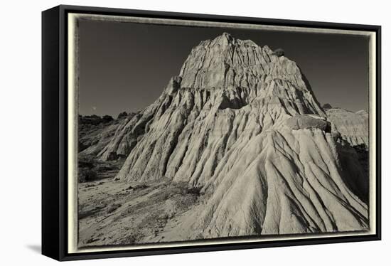 1824 Badlands B&W-Gordon Semmens-Framed Stretched Canvas