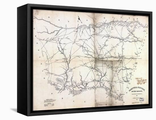 1825, Barnwell District surveyed 1818, South Carolina, United States-null-Framed Premier Image Canvas