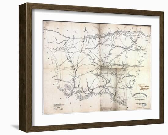 1825, Barnwell District surveyed 1818, South Carolina, United States-null-Framed Giclee Print
