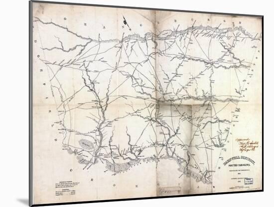 1825, Barnwell District surveyed 1818, South Carolina, United States-null-Mounted Giclee Print