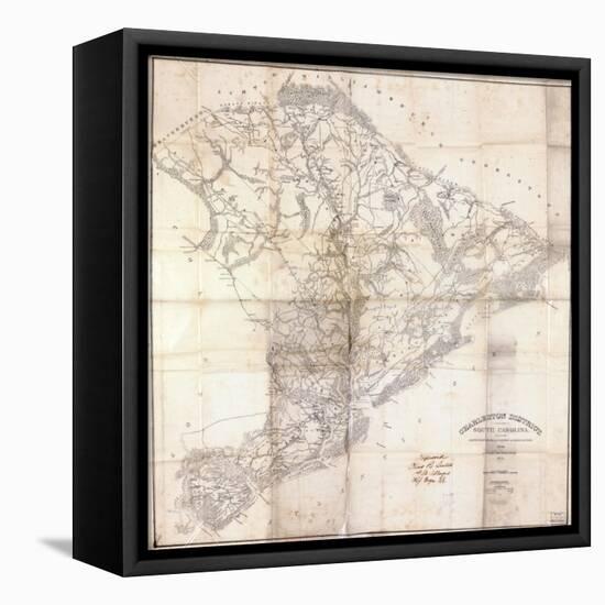1825, Charleston District surveyed 1820, South Carolina, United States-null-Framed Premier Image Canvas