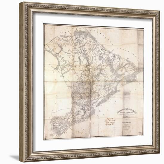 1825, Charleston District surveyed 1820, South Carolina, United States-null-Framed Giclee Print