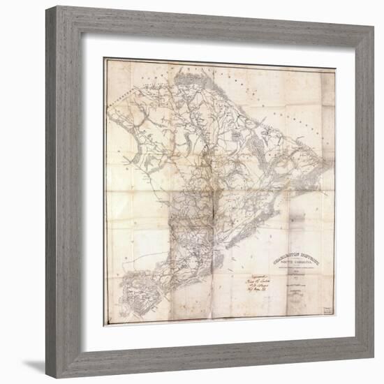 1825, Charleston District surveyed 1820, South Carolina, United States-null-Framed Giclee Print