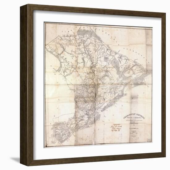 1825, Charleston District surveyed 1820, South Carolina, United States-null-Framed Giclee Print