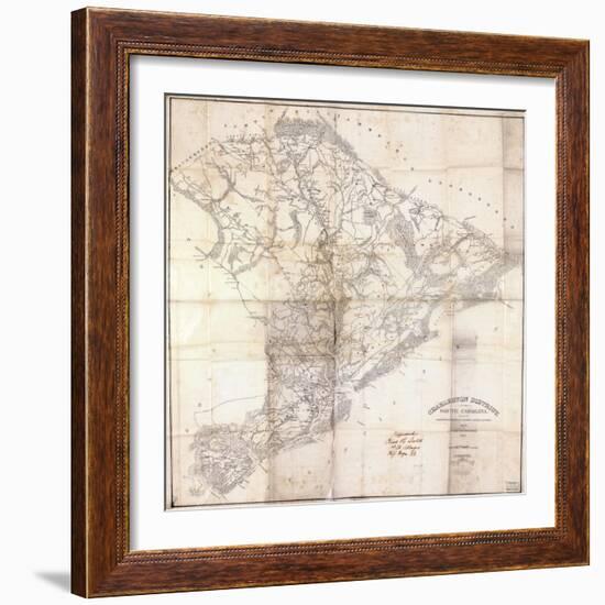 1825, Charleston District surveyed 1820, South Carolina, United States-null-Framed Giclee Print