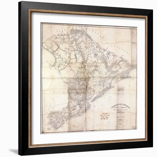 1825, Charleston District surveyed 1820, South Carolina, United States-null-Framed Giclee Print