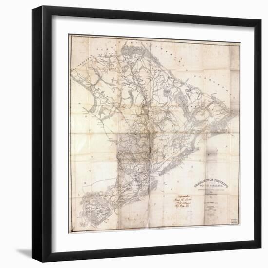 1825, Charleston District surveyed 1820, South Carolina, United States-null-Framed Giclee Print