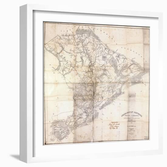 1825, Charleston District surveyed 1820, South Carolina, United States-null-Framed Giclee Print