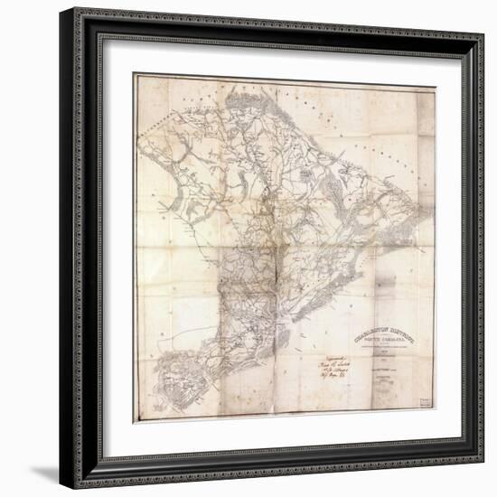 1825, Charleston District surveyed 1820, South Carolina, United States-null-Framed Giclee Print