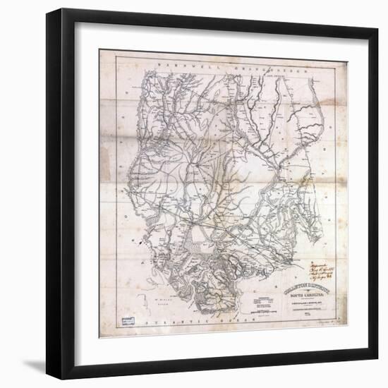 1825, Colleton District surveyed 1820, South Carolina, United States-null-Framed Giclee Print