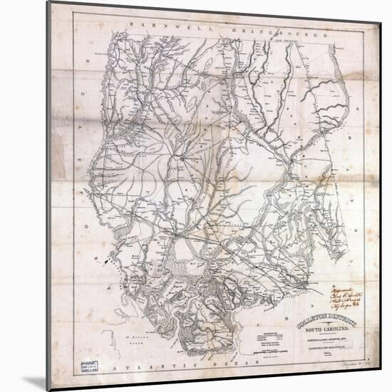 1825, Colleton District surveyed 1820, South Carolina, United States-null-Mounted Giclee Print