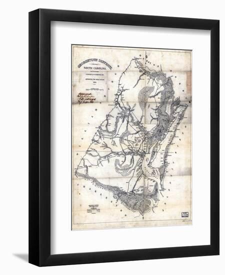 1825, Georgetown District surveyed 1820, South Carolina, United States-null-Framed Giclee Print