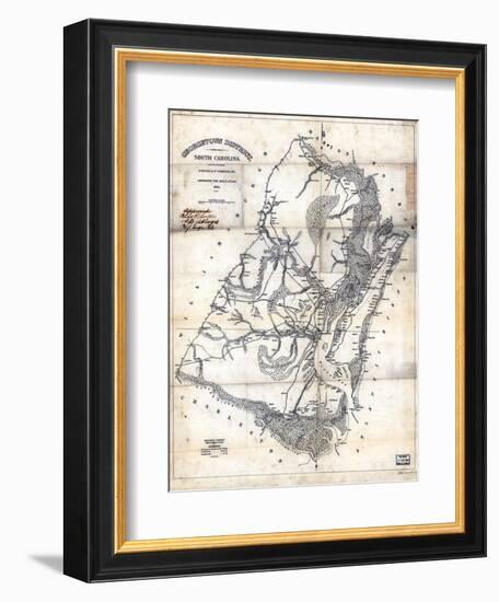 1825, Georgetown District surveyed 1820, South Carolina, United States-null-Framed Giclee Print