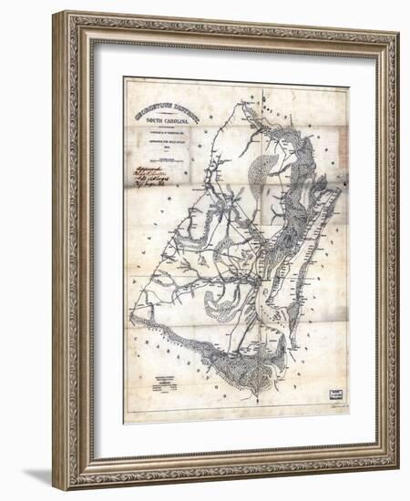 1825, Georgetown District surveyed 1820, South Carolina, United States-null-Framed Giclee Print