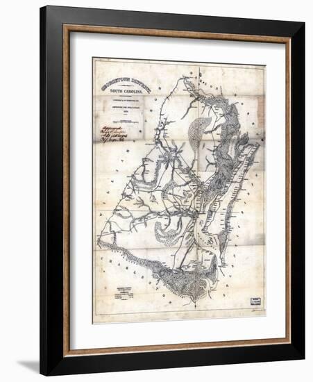 1825, Georgetown District surveyed 1820, South Carolina, United States-null-Framed Giclee Print