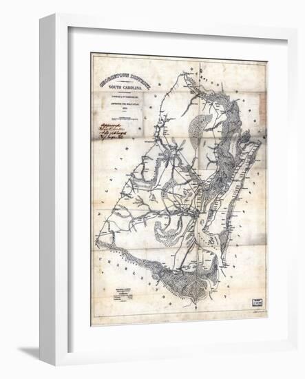 1825, Georgetown District surveyed 1820, South Carolina, United States-null-Framed Giclee Print