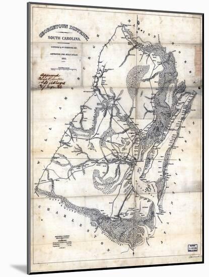 1825, Georgetown District surveyed 1820, South Carolina, United States-null-Mounted Giclee Print
