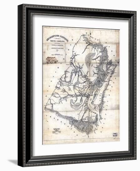 1825, Georgetown District surveyed 1820, South Carolina, United States-null-Framed Giclee Print