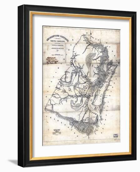 1825, Georgetown District surveyed 1820, South Carolina, United States-null-Framed Giclee Print