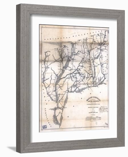 1825, Marion District surveyed 1818, South Carolina, United States-null-Framed Giclee Print