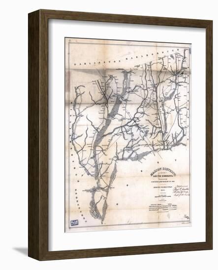 1825, Marion District surveyed 1818, South Carolina, United States-null-Framed Giclee Print