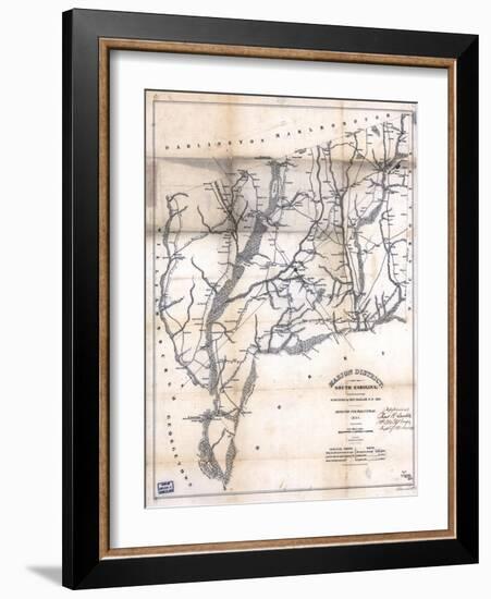 1825, Marion District surveyed 1818, South Carolina, United States-null-Framed Giclee Print