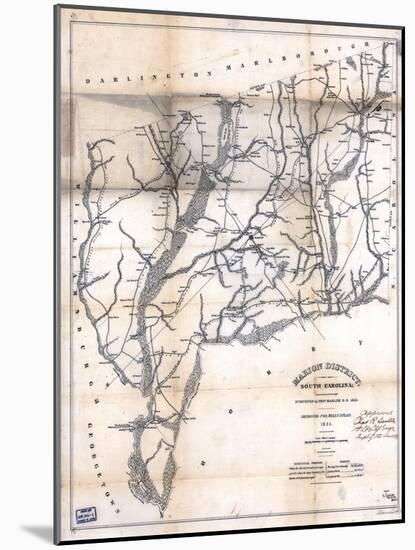 1825, Marion District surveyed 1818, South Carolina, United States-null-Mounted Giclee Print