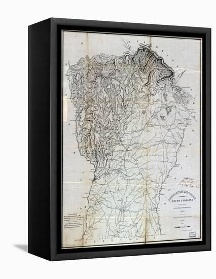 1825, Pendleton District surveyed 1820, South Carolina, United States-null-Framed Premier Image Canvas