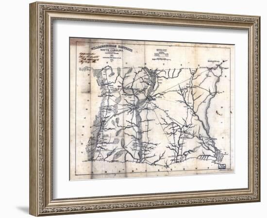 1825, Williamsburgh District surveyed 1820, South Carolina, United States-null-Framed Giclee Print