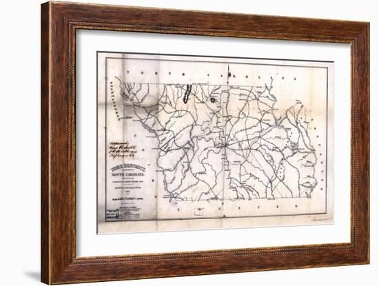 1825, York District surveyed 1820, South Carolina, United States-null-Framed Giclee Print