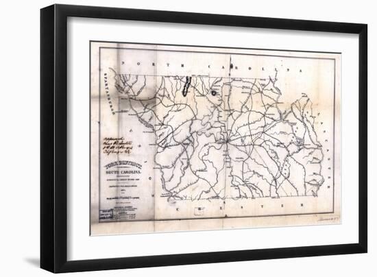 1825, York District surveyed 1820, South Carolina, United States-null-Framed Giclee Print