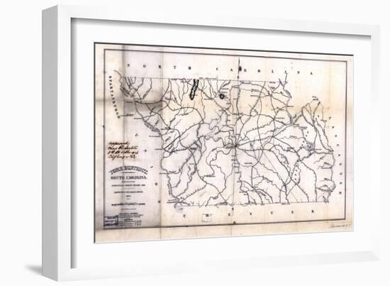 1825, York District surveyed 1820, South Carolina, United States-null-Framed Giclee Print