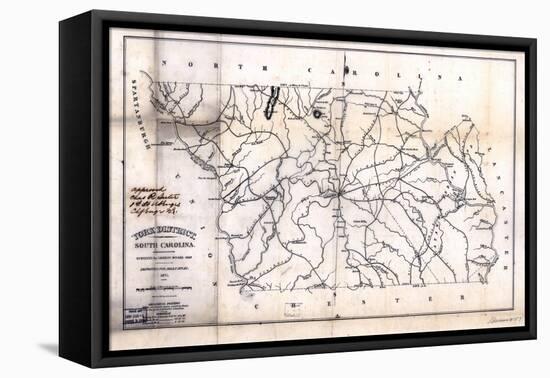 1825, York District surveyed 1820, South Carolina, United States-null-Framed Premier Image Canvas
