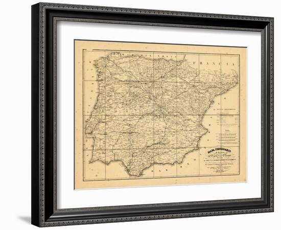 1829, Portugal, Spain-null-Framed Giclee Print