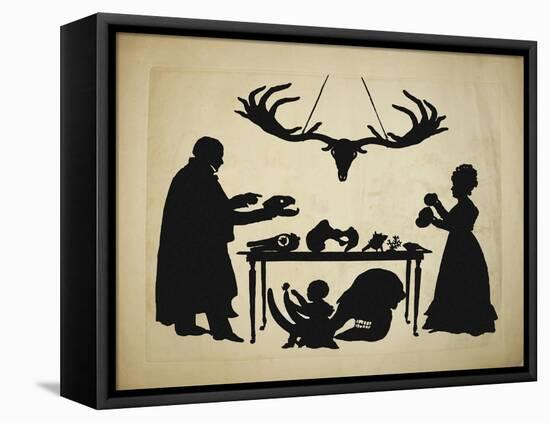 1829 Silhouette William & Frank Buckland-Paul Stewart-Framed Premier Image Canvas