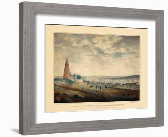 1830, Portland Harbour, Maine-null-Framed Giclee Print