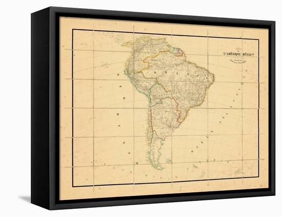 1831, South America-null-Framed Premier Image Canvas